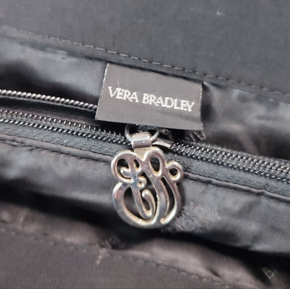 Vera Bradley Rare Black Quilted Tote Bag - Picture 9 of 9